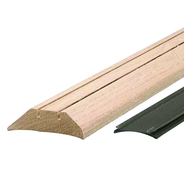 M-D Building Products High 3-1/2 in. x 49-1/2 in. Unfinished Hardwood Threshold with Flexible Vinyl Seal