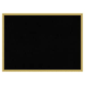 Svelte Polished Gold Wood Framed Black Corkboard 29 in. x 21 in. Bulletin Board Memo Board