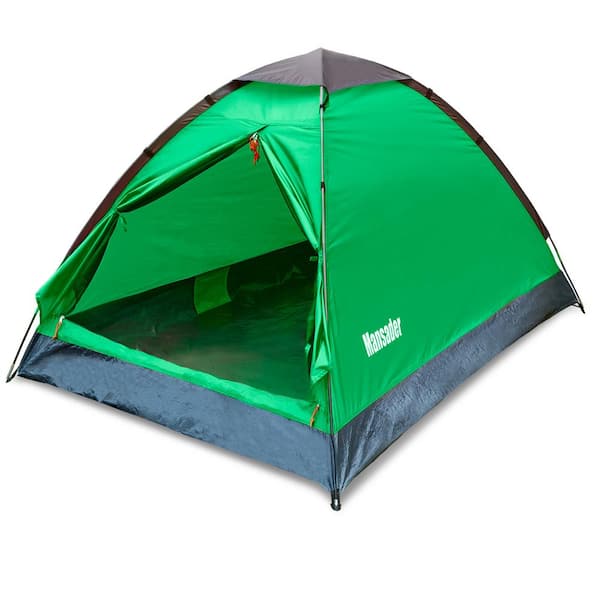 2-Person Polyester Dome Tent with Carry Bag in Green