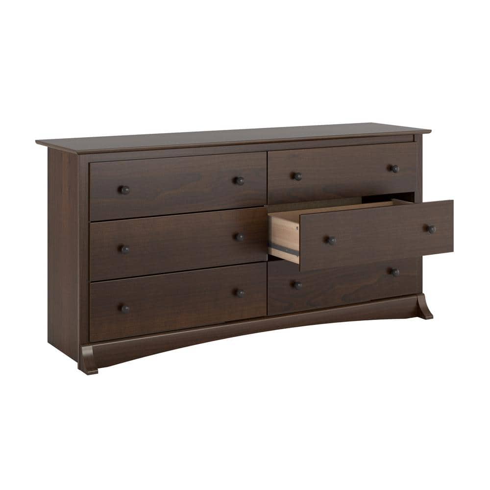 Espresso Composite Wood Double Roller Dresser