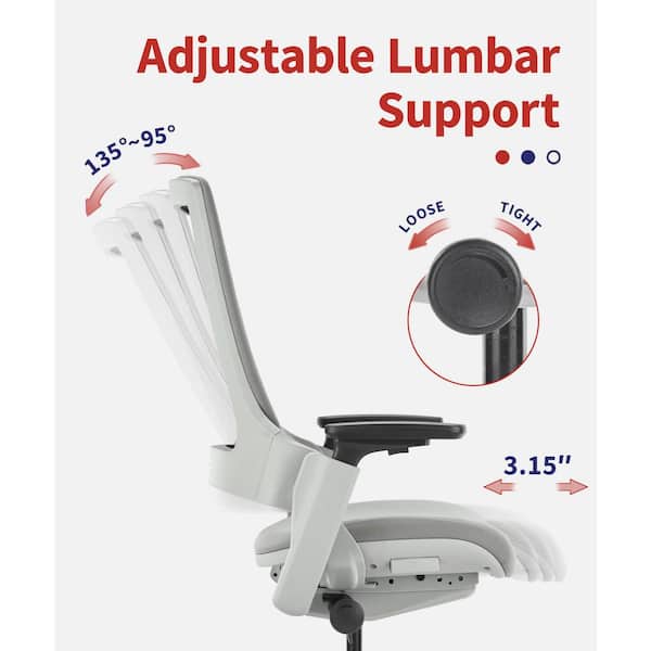 Furniture of America Legacy Regular Gray Mesh-Seat 3D Adjustable Armrest  Ergonomic Office Chair IDF-60392 - The Home Depot