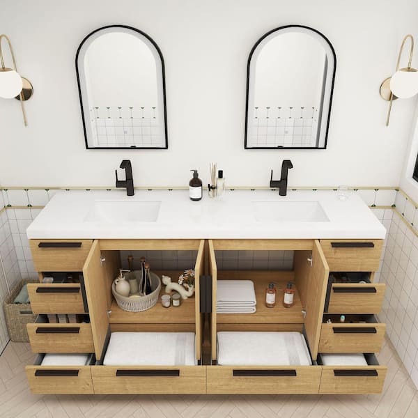 BV Better Vanity Carla 71 in. W x 20 in. D x 35 in. H Double Sink