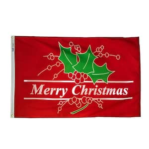 3 ft. x 5 ft. Nylon Merry Christmas Flag