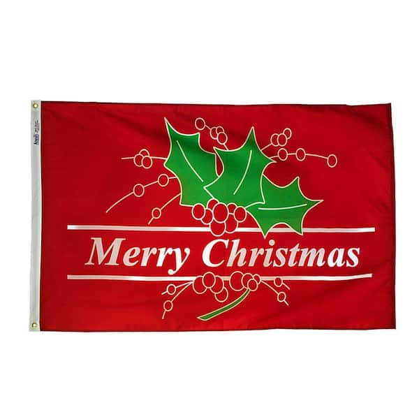 Annin Flagmakers 3 ft. x 5 ft. Nylon Merry Christmas Flag 2635 - The ...