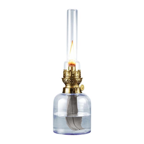 KINGS COUNTY TOOLS Blue 15.5 in. Glass Oil Lamp - Tabletop Torch
