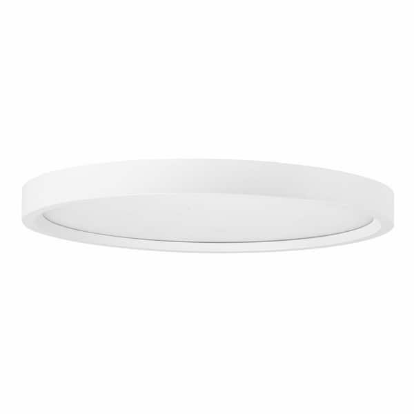 LEDPAX Technology 7 in. 3000K LEDPAX Integrated LED Ultra Slim Round Surface Mount Light in White