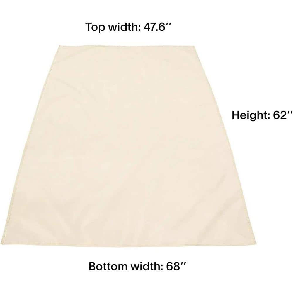 Beige Oxford Fabric Sun Shade Sail for 6'x6' Tent, Pack of 2