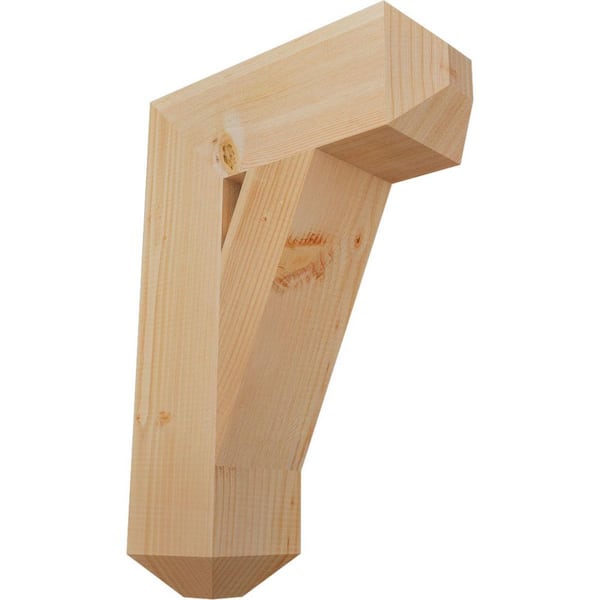 Ekena Millwork 5.5 in. x 26 in. x 18 in. Douglas Fir Traditional Craftsman Smooth Bracket