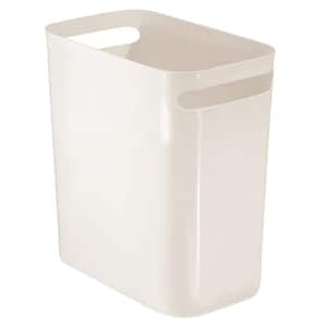 2.5 Gal. Cream Plastic Ultra-Thin Trash Can Waste Paper Basket