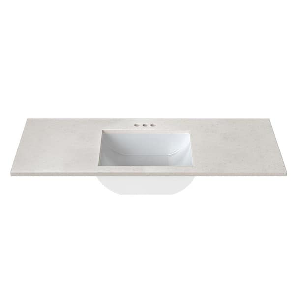 Winter Snow 46167, Cultured Marble Vanity Tops With Square Sink
