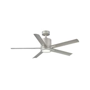 Hinkley Vail 52" Integrated LED 6-Speed Indoor/Outdoor Ceiling Fan, Brushed Nickel