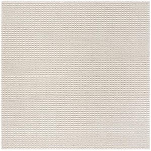 Natura Silver/Ivory 4 ft. x 4 ft. Striped Solid Color Gradient Square Area Rug