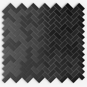 Take Home Sample - Caltrop Black Stainless Steel 4 in. x 4 in. Metal Peel and Stick Wall Mosaic Tile (0.11 sq.ft.)