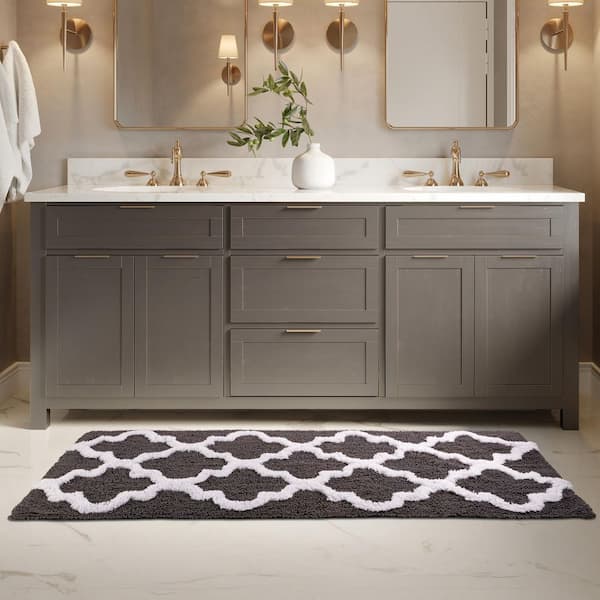 28 x 54. 5 in. Bathroom Runner, Charcoal