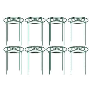 SenQWFa 24 in. Green Metal Half Round Garden Plant Support Stake, 16 ...