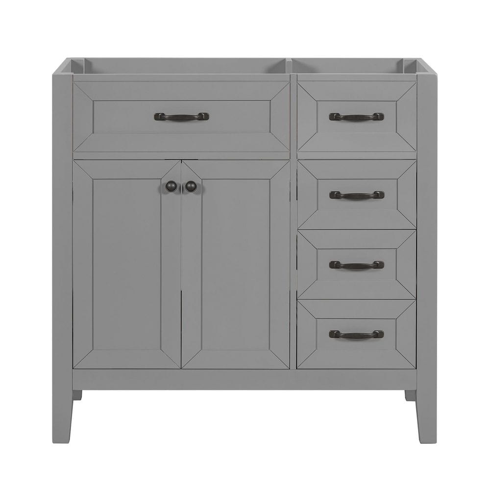 35.50 in. Bath Vanity Cabinet without Top in Grey Unassembled price history on PriceWatchPro