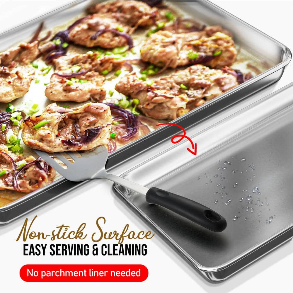 JoyTable Aluminum Non-Stick Jelly Roll Baking Sheet Set