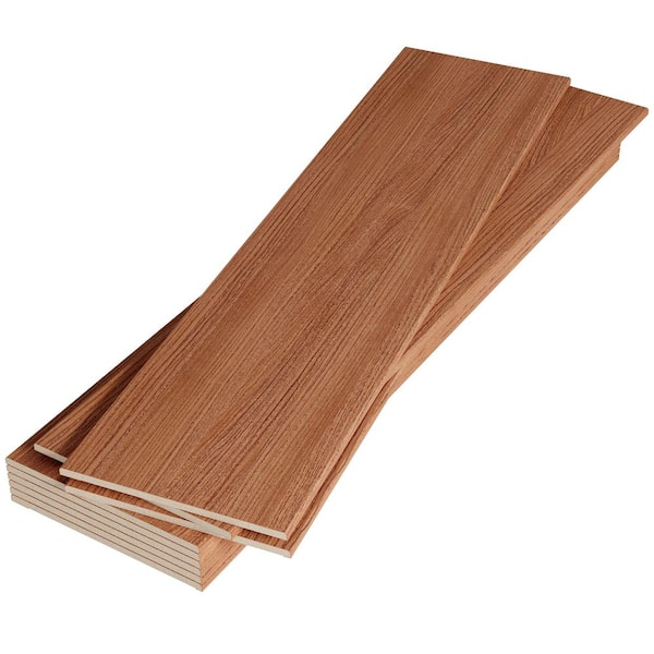 Dundee Deco Falkirk Stirling 1/4 in. x 2-1/8 ft. x 3/5 ft., Sound Absorbing Red Wood MDF Decorative Wall Paneling 27-Pack