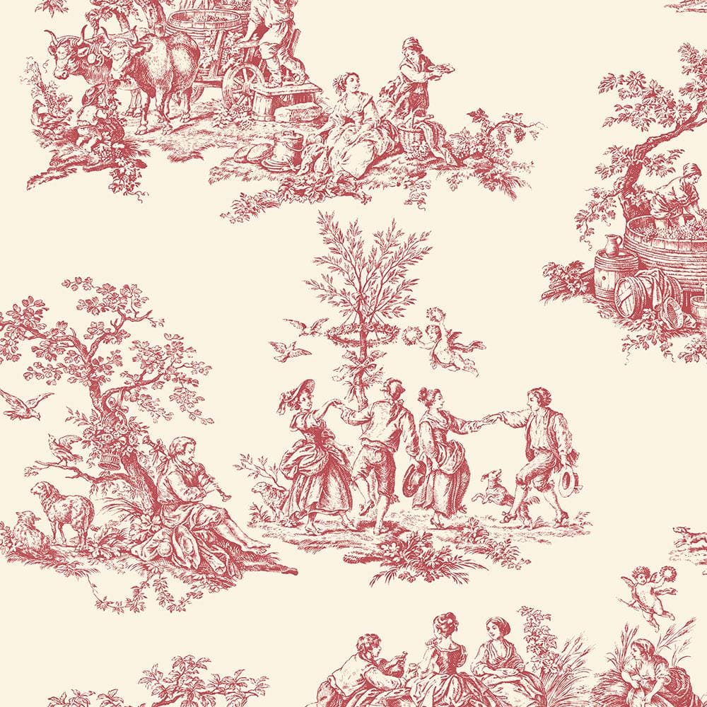 Norwall Romantic Toile Vinyl Roll Wallpaper (Covers 56 sq. ft.) GC29851 -  The Home Depot