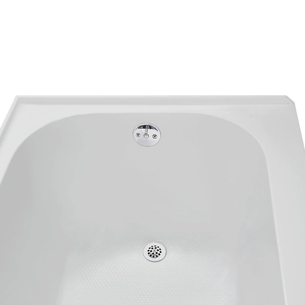 66" Glossy White Acrylic Right-Hand Drain Alcove Bathtub