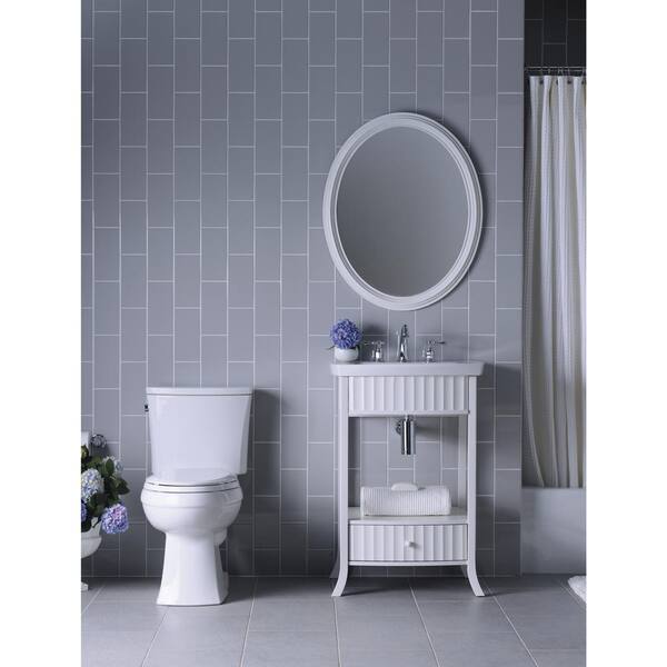 KOHLER Kelston Comfort Height 2-Piece 1.28 GPF Single Flush Elongated Toilet with AquaPiston Flushing Technology in White