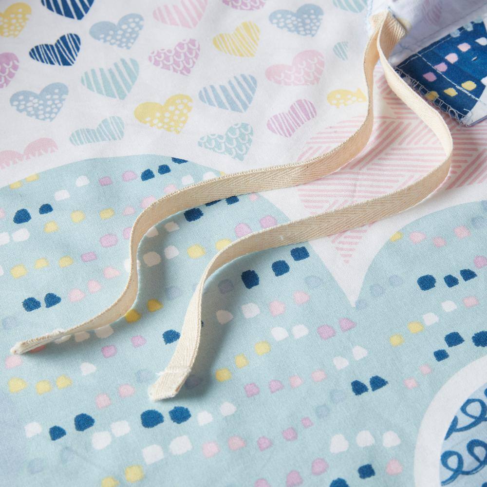 Blue Cotton Cloud Print Kids' Full/Queen Duvet Cover Set
