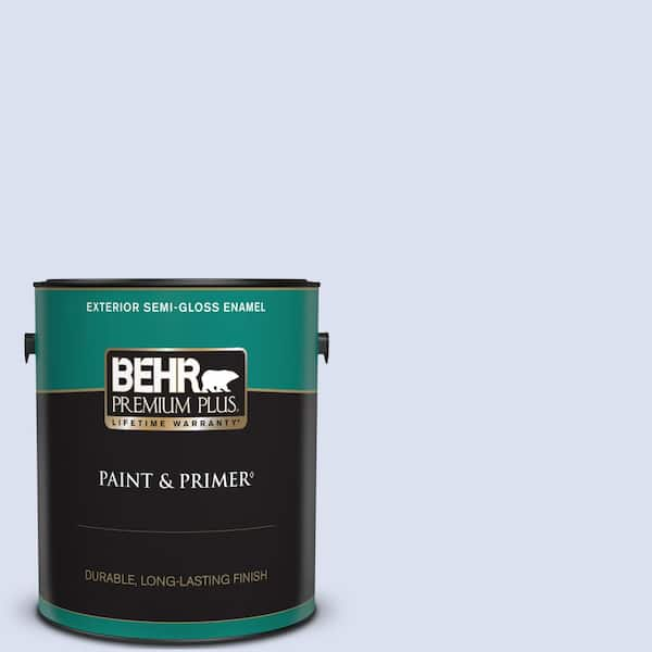 BEHR PREMIUM PLUS 1 gal. #P540-1 Vaguely Violet Semi-Gloss Enamel Exterior Paint & Primer