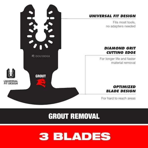 DIABLO Universal Fit Diamond Grit Oscillating Blade for Grout DOU16DGX -  The Home Depot