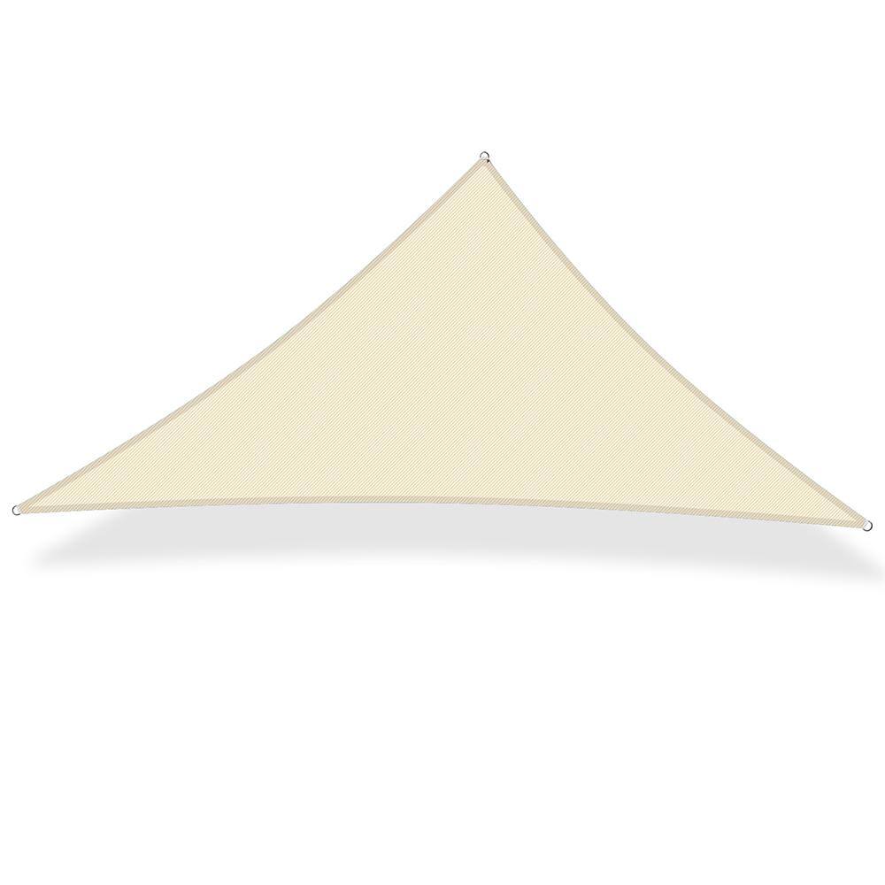 Artpuch 15 ft. x 15 ft. x 21 ft. 185 GSM Beige Right Triangle UV Block ...