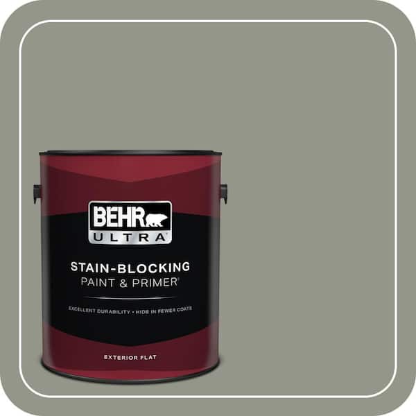 BEHR ULTRA 1 gal. #ECC-36-1 Shady Willow Flat Exterior Paint & Primer