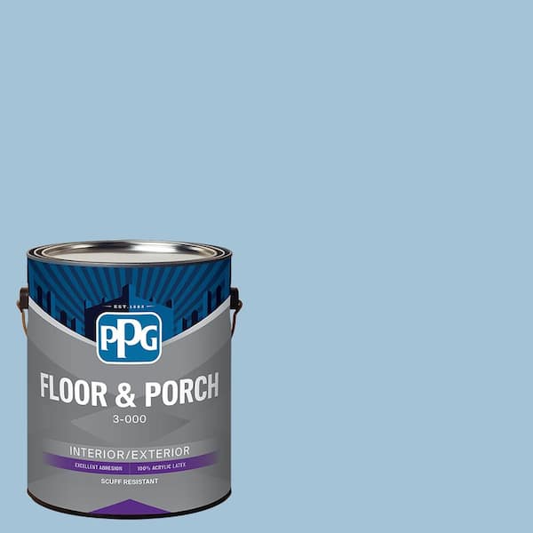 1 gal. PPG1158-3 Blue Bows Satin Interior/Exterior Floor and Porch Paint
