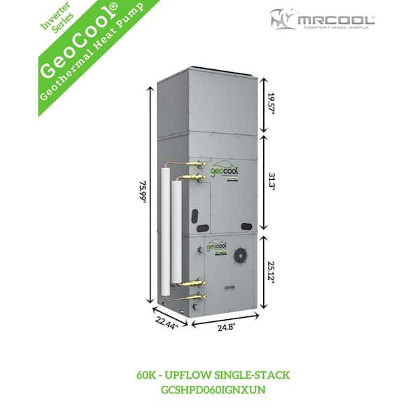 MRCOOL GeoCool Geothermal 60k BTU 5-Ton Vertical Upflow MRCOOL GeoCool Geothermal 60k BTU 5-Ton Vertical Upflow