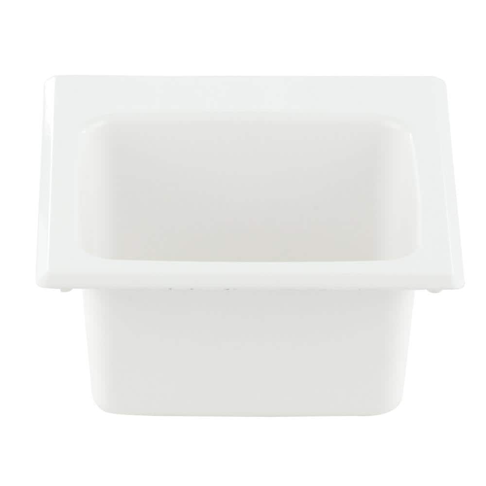 Mustee 15-inch x 15-inch White Fiberglass Bar Sink