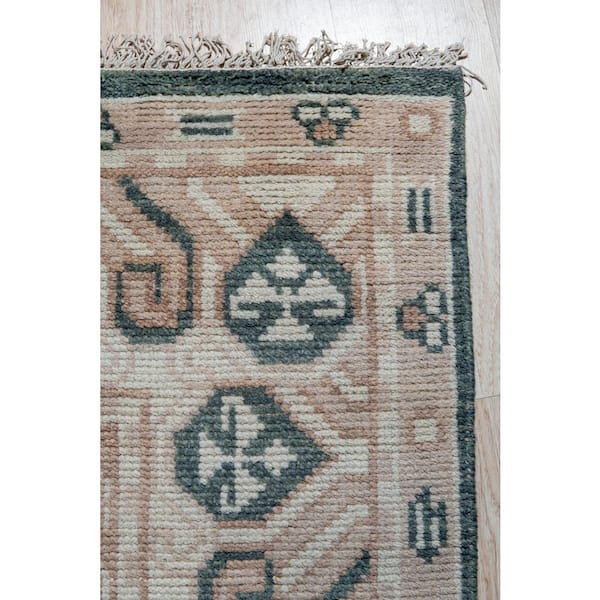 Green 6 ft. x 9 ft. Hand Knotted Wool Traditional Kotan Rug Area Rug