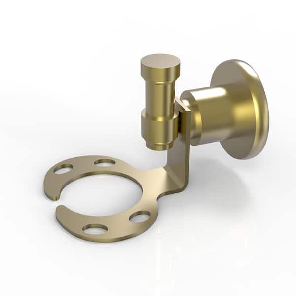 Allied Brass Washington Square Collection Wall Mounted Tumbler and Toothbrush Holder in Satin Brass