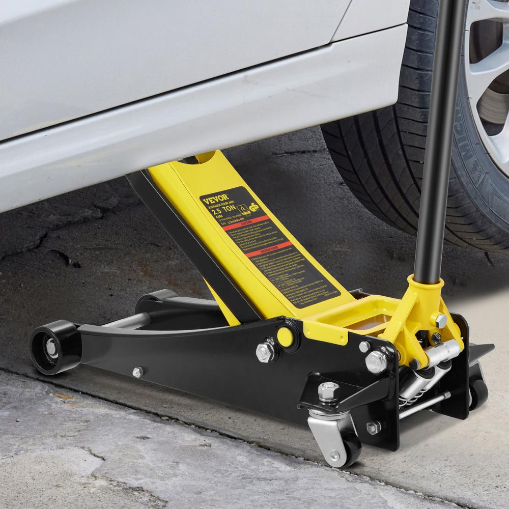VEVOR Floor Jack 2.5 Ton Low Profile Floor Jack Heavy-duty Steel Racing Floor Jack With Single Piston Lift Pump Floor Jack Lifting Range 3.35in-14.96in In The Jacks Department At - Foto 3