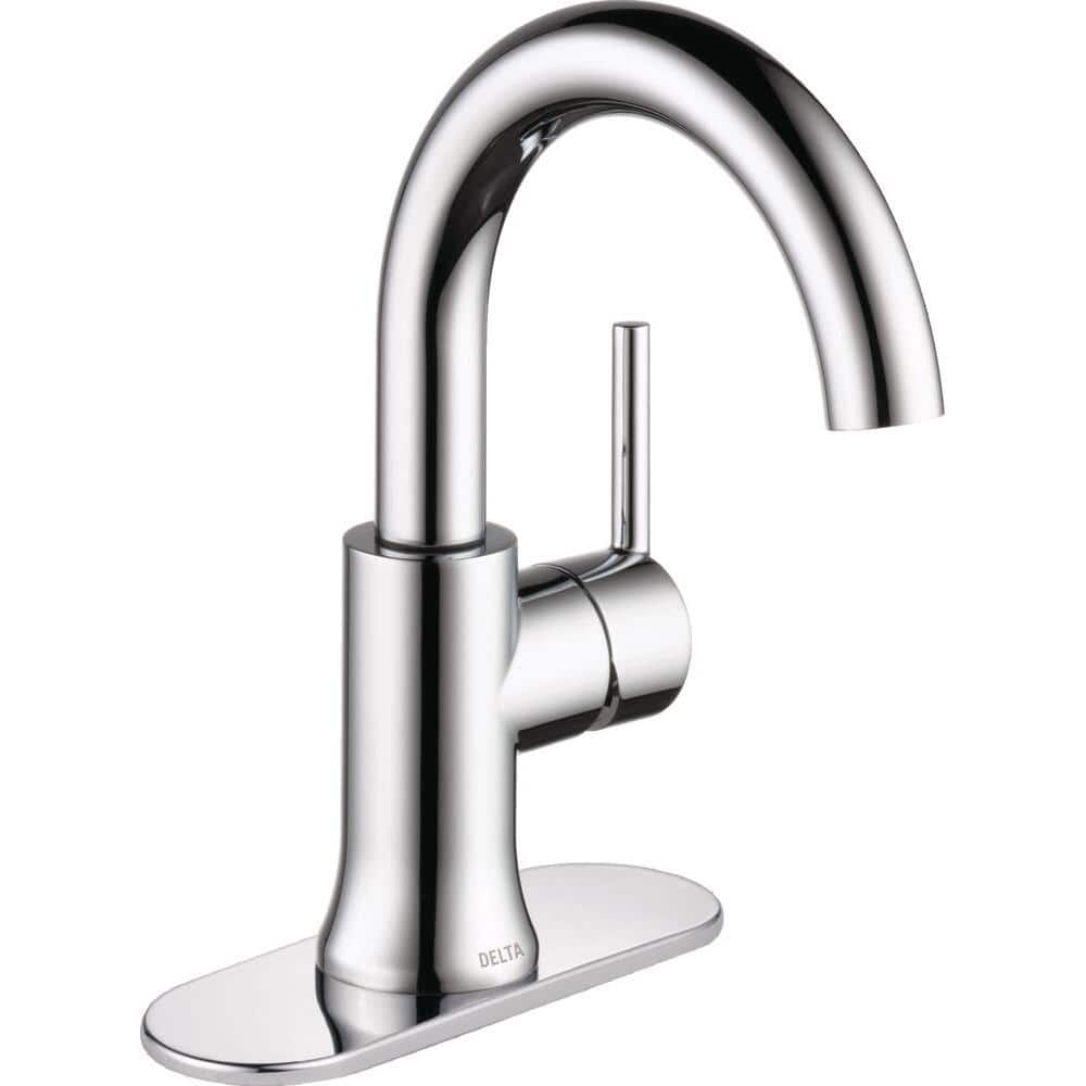 Chrome Single Handle High-Arc Bathroom Faucet