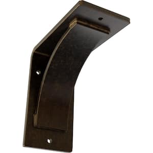 3 in. x 6 in. x 6 in. Antiqued Brass Morris Steel Bracket