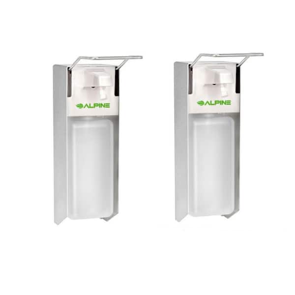 Alpine Industries Stainless Steel 33 oz.. Wall Mount Elbow Press Liquid Gel Soap and Hand Sanitizer Dispenser, (4-Pack)