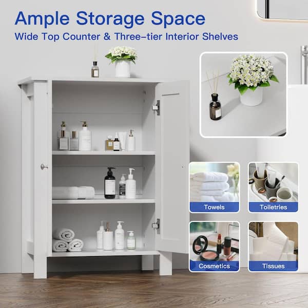 KULLAVIK 23.62 in. W x 11.81 in. D x 31.50 in. H White