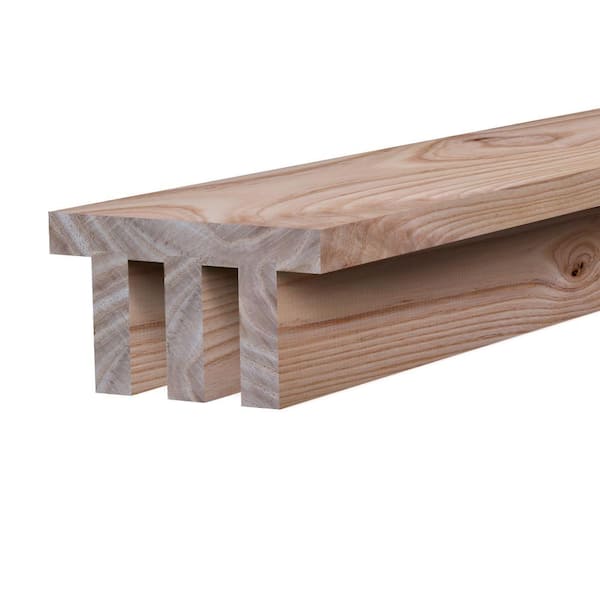Ornamental Mouldings 5.5 in. W x 3.125 in. H x 92 in. L Rustic Ash Industrial Slat Faux Beam