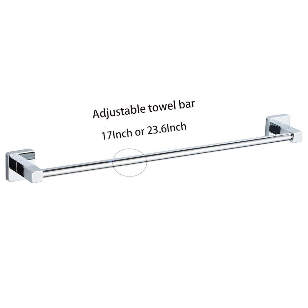 Brushed Chrome 4-Piece Bathroom Hardware Set