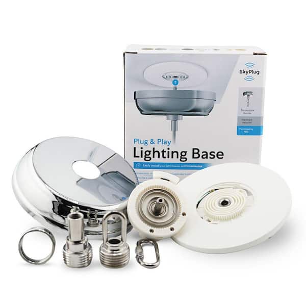 SkyPlug 5 in. Polished Chrome Plug & Play Lighting Base - Capella