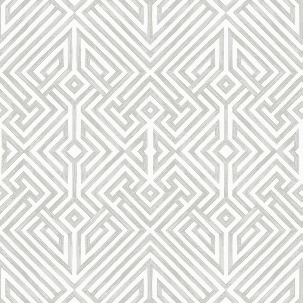 Lyon Silver Geometric Non-Woven Washable Wallpaper