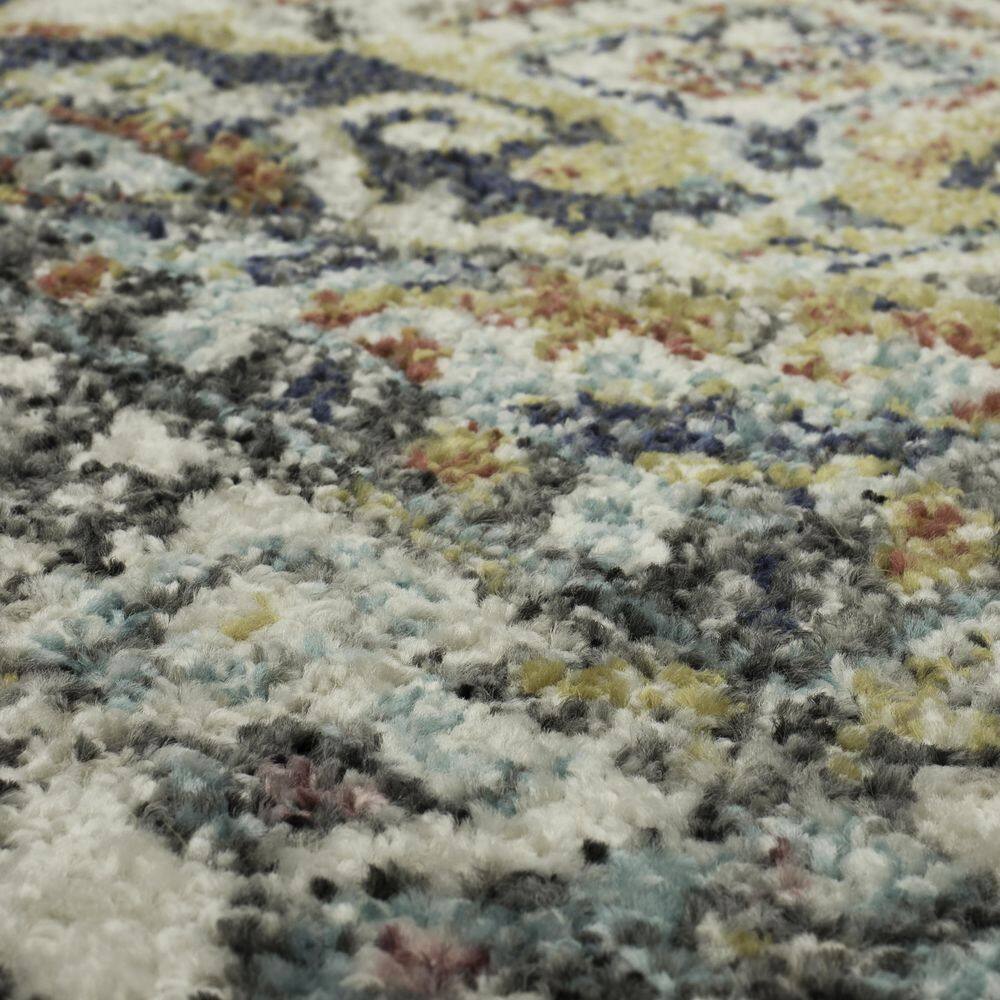 Elysian Blue Medallion 8' x 10' Synthetic Area Rug