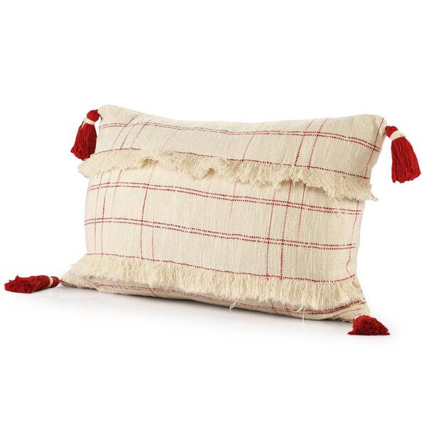 textured ivory throw pillows