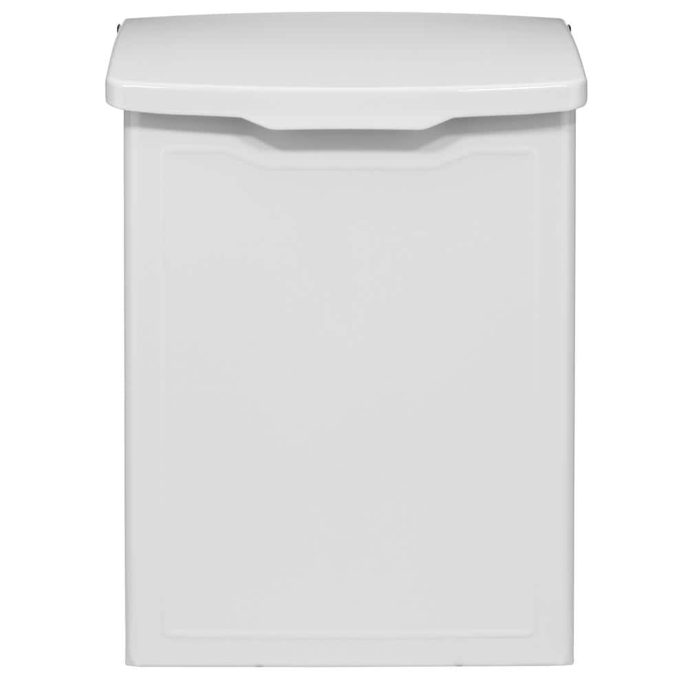 White Steel Modern Wall Mount Mailbox, Small