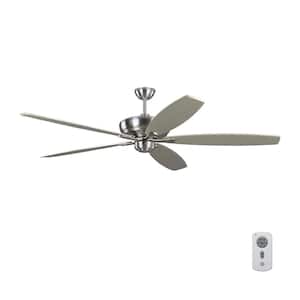 Dover 68 in. Indoor Brushed Steel Ceiling Fan with Reversible Blades and 6-Speed Remote Control