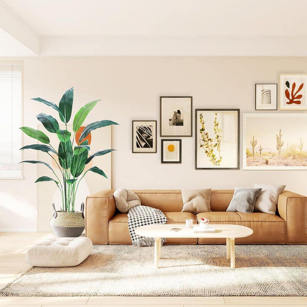 7 ft.(84 in.) Artificial Bird of Paradise Faux Palm Tree with 20 Trunk Faux Leaves Indoor Outdoor Decor Home/Office Gift price history on PriceWatchPro