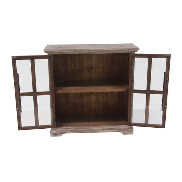 Monroe Lane Farmhouse Wood Cabinet, Brown